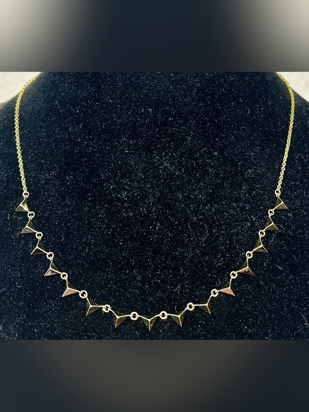 Gold Triangle Pendant Necklace